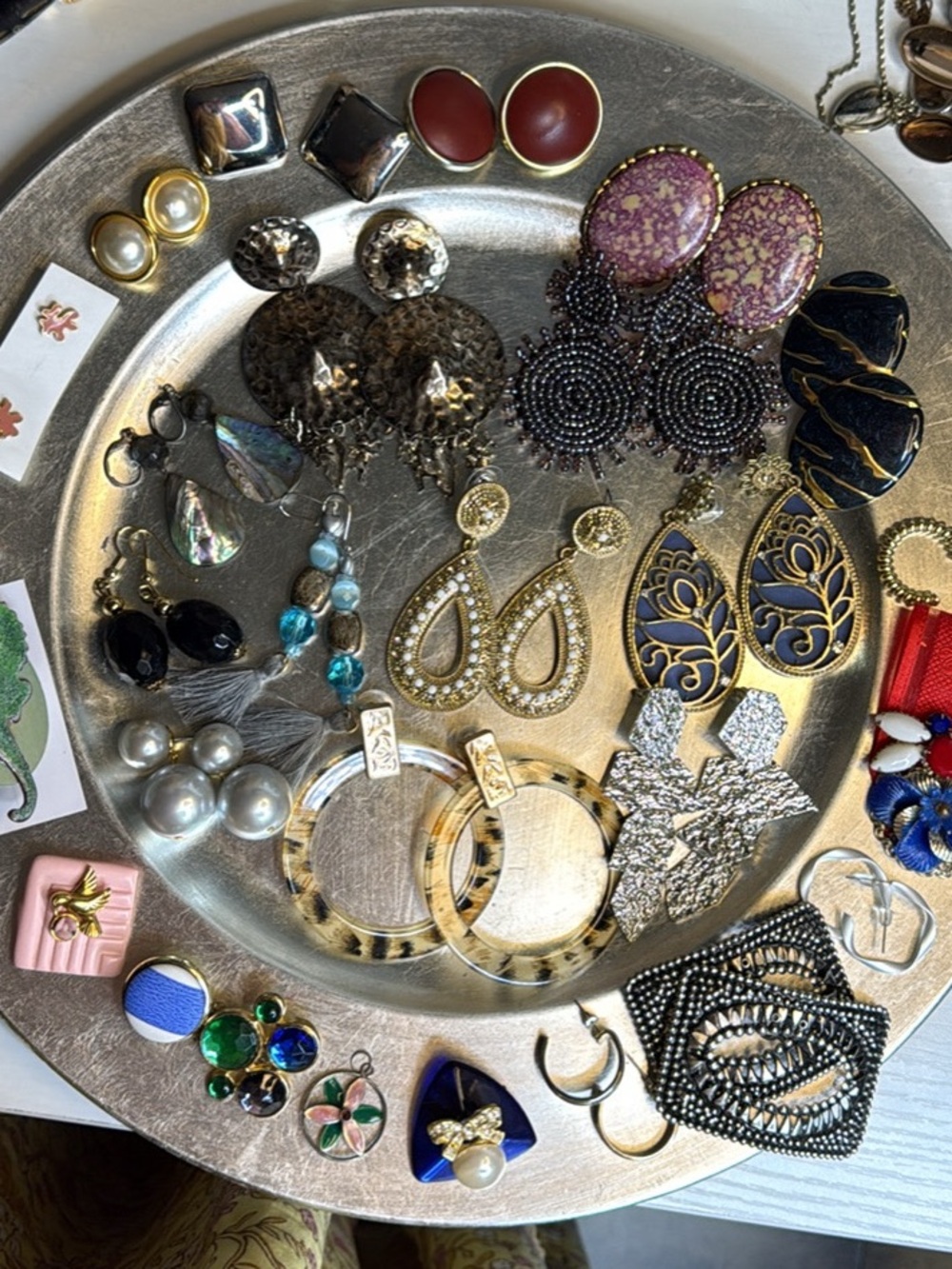 Jewelry Lot Earrings Pins Gold Silver Vintage Fashion Jewelry Fashion